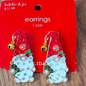 Hildi & Jo Holiday Christmas Elf Gnome Pierced Post Earrings New